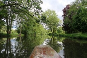 Quietly punting down the Cherwell river Oxford